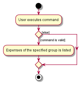 Find Expenses Activity Diagram